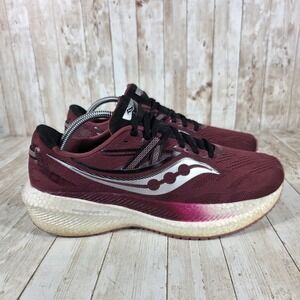 Saucony‎ Triumph Running Shoes Cushioned Athletic Sneakers Maroon Women's 11